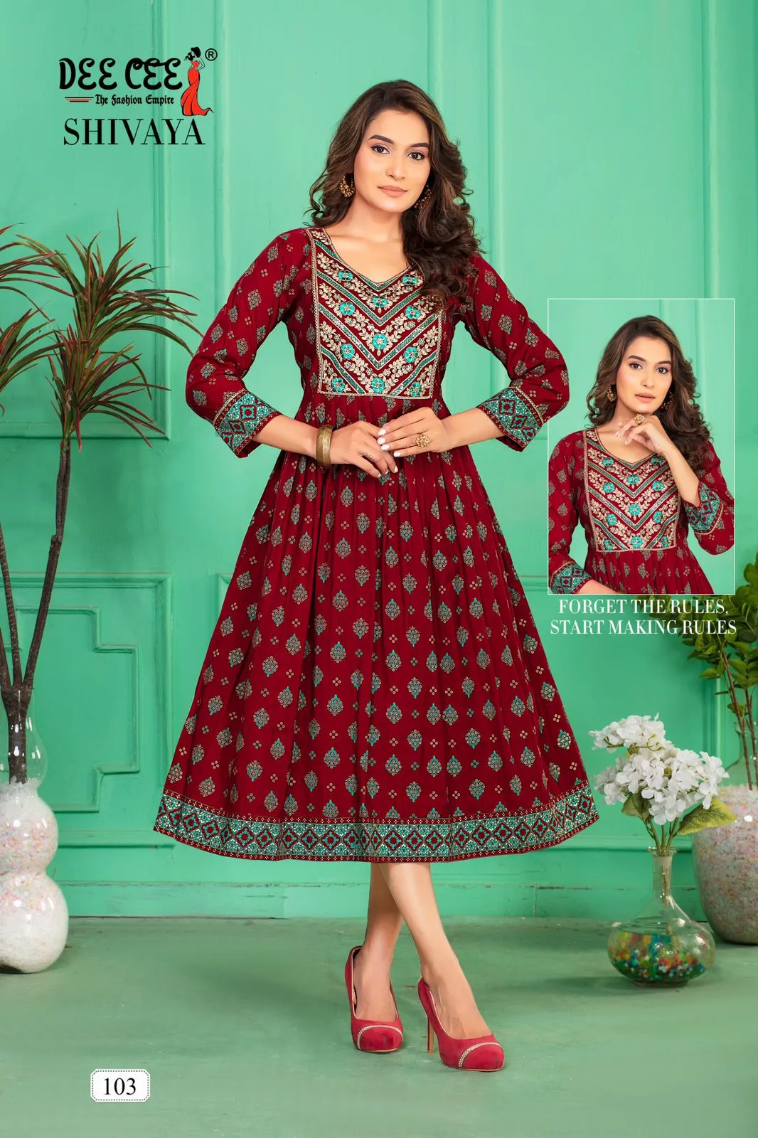 Deecee Shivaya Chanderi Wholesale Designer Kurtis Collection - Image 6