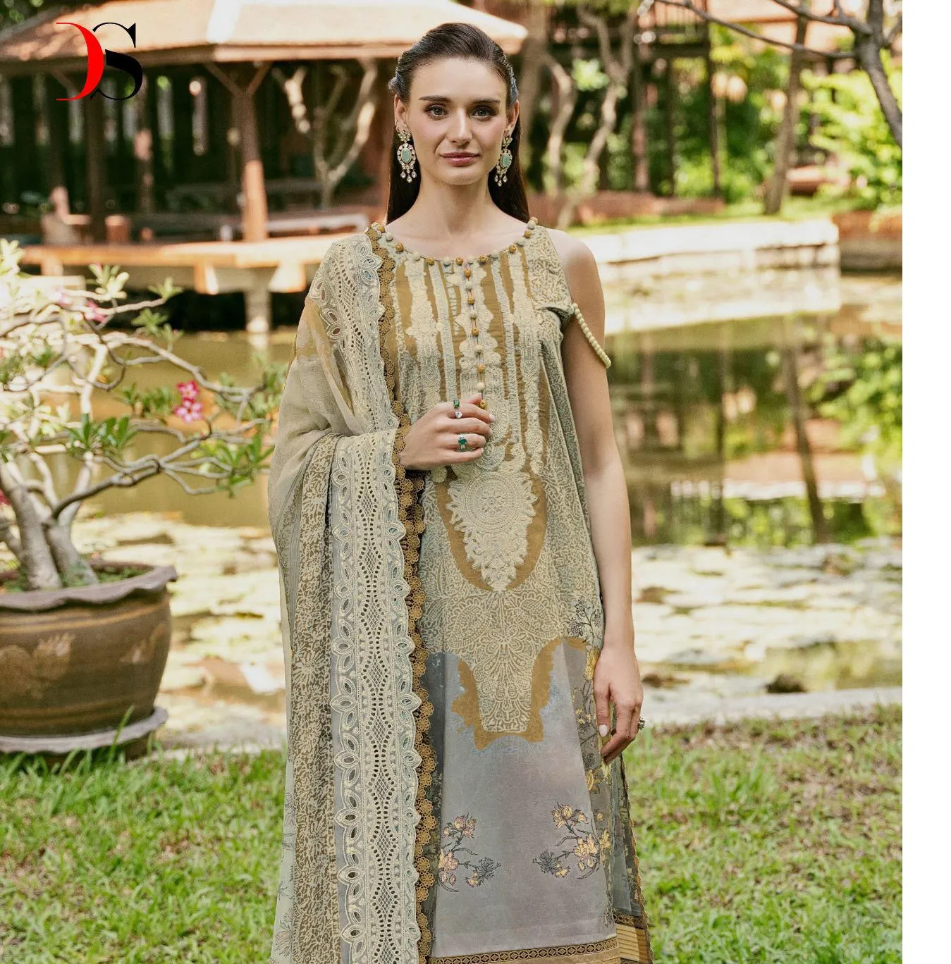 Deepsy Jade Needle Wonder 24 Vol 2 Chiffon Dupatta Wholesale Pakistani Salwar Suit Collection