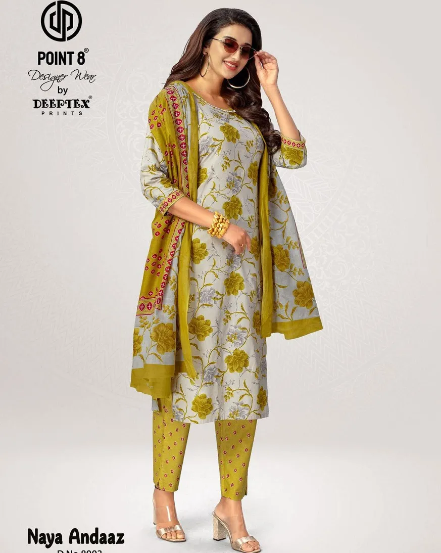 Deeptex Naya Andaaz Vol 8 Cotton Wholesale Readymade Salwar Suit Collection