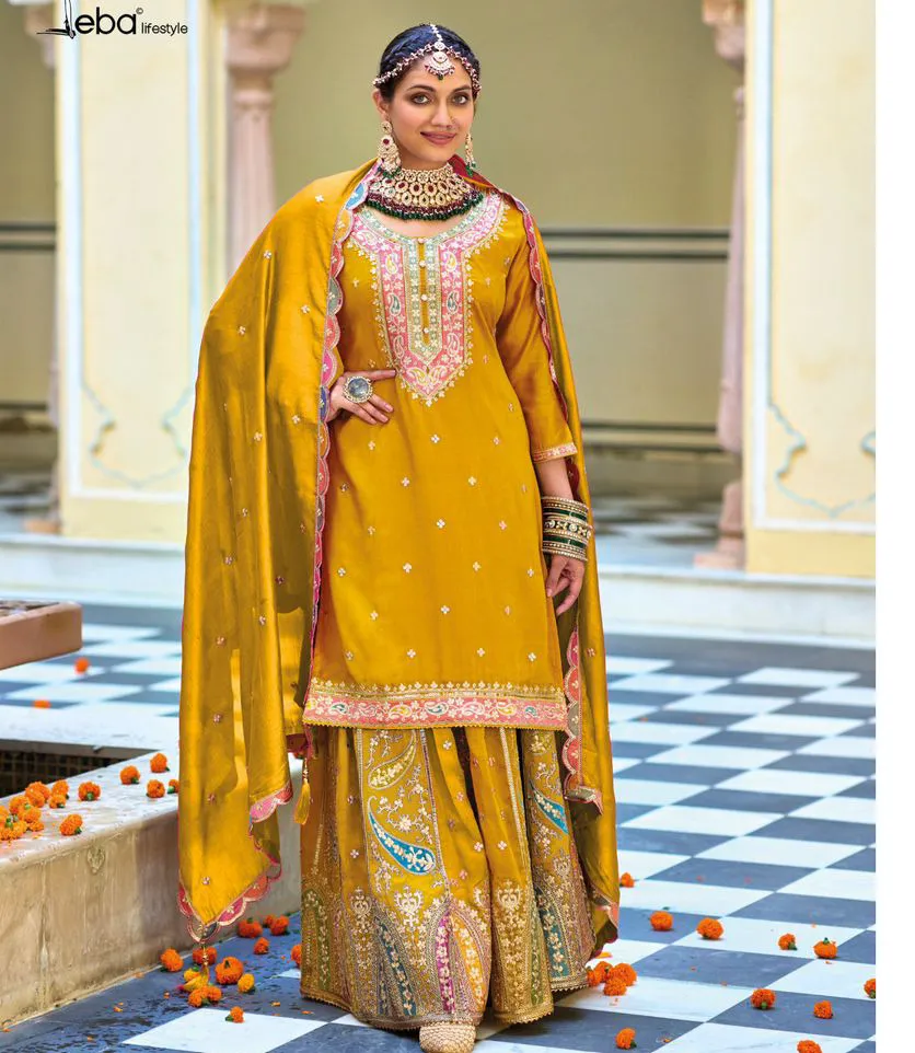 Eba Safroon Vol 3 Color Edition Chinon Wholesale Readymade Salwar Suit Collection