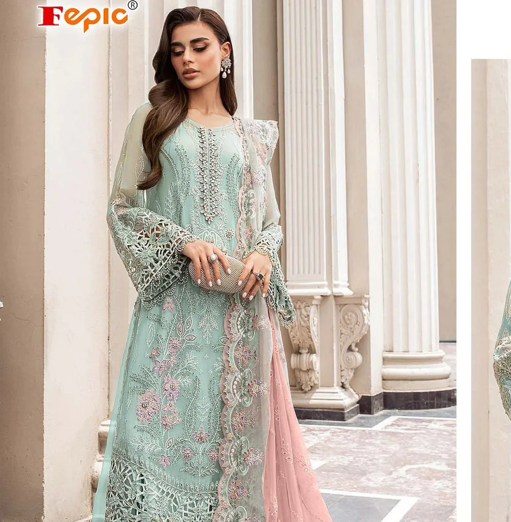 Fepic C 1707 Faux Georgette Wholesale Pakistani Suit Collection