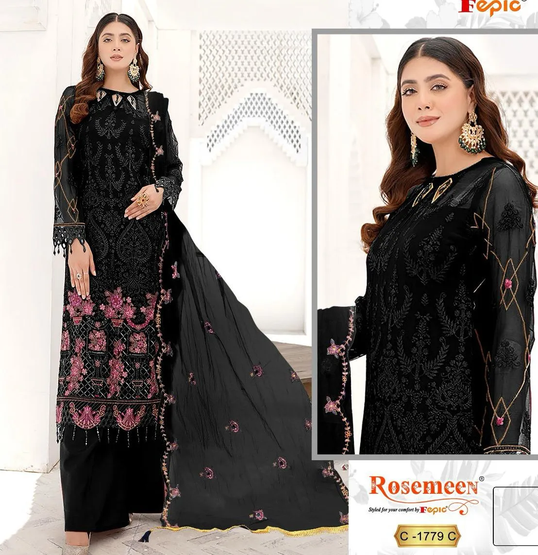 Fepic C 1779 Georgette Wholesale Pakistani Salwar Suit Collection