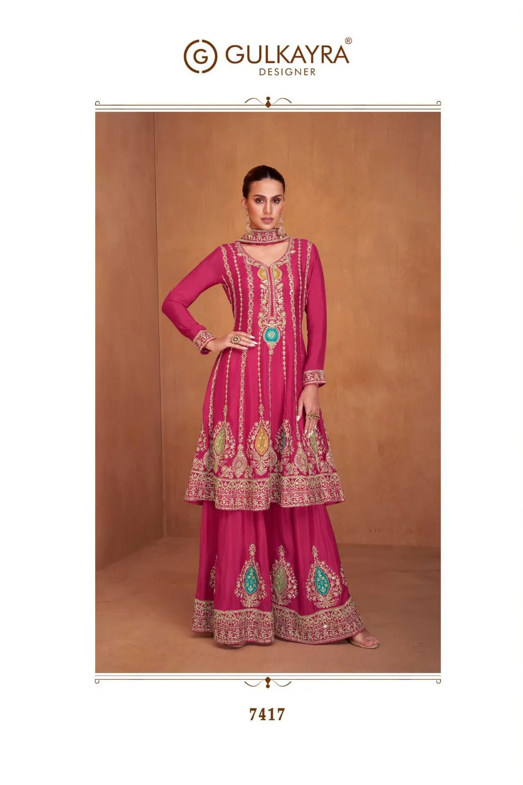 Gulkayra Designer Real Chinon Wholesale Readymade Suit Collection — Wholesale Readymade Suit, Vardan Ethnic wholesale from Surat — view 4