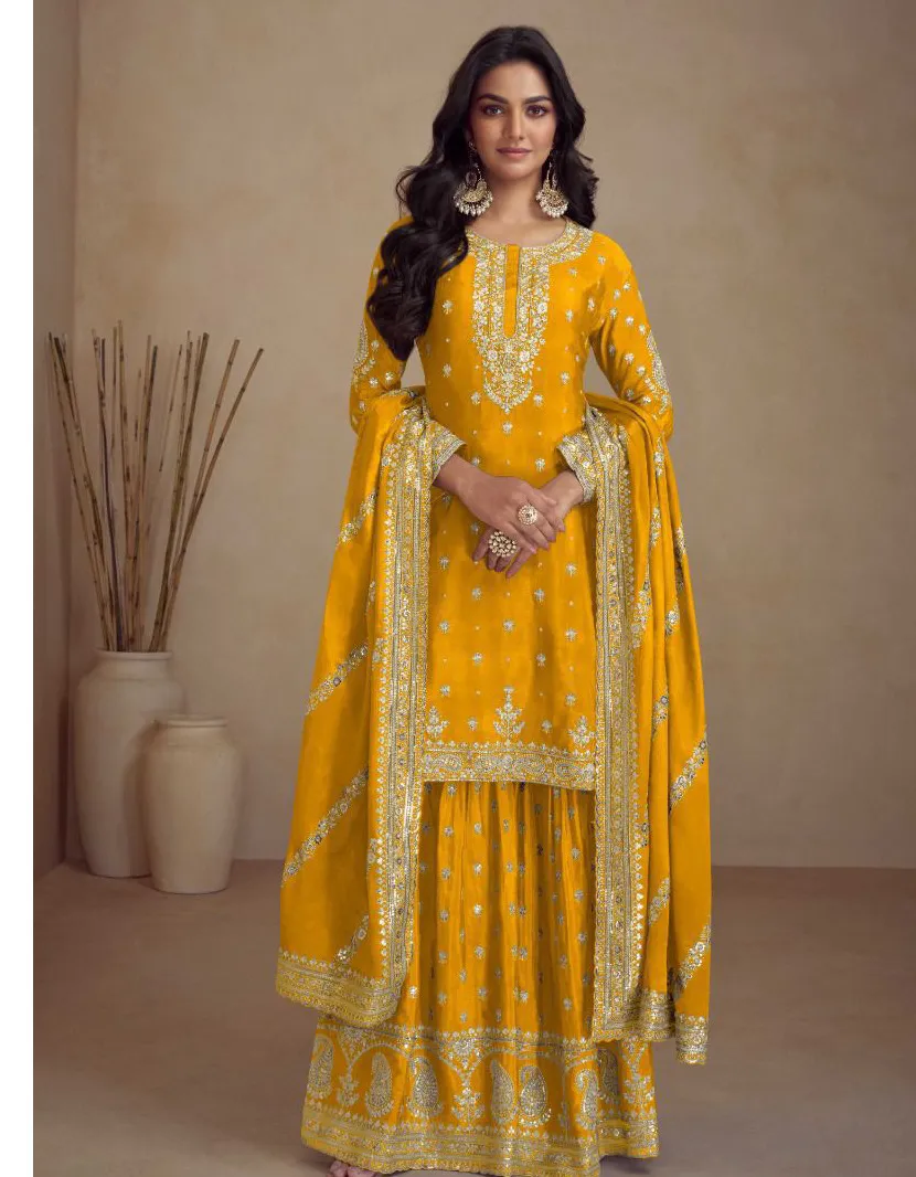 Gulkayra Designer Sadaf Real Chinon Wholesale Readymade Suit Collection