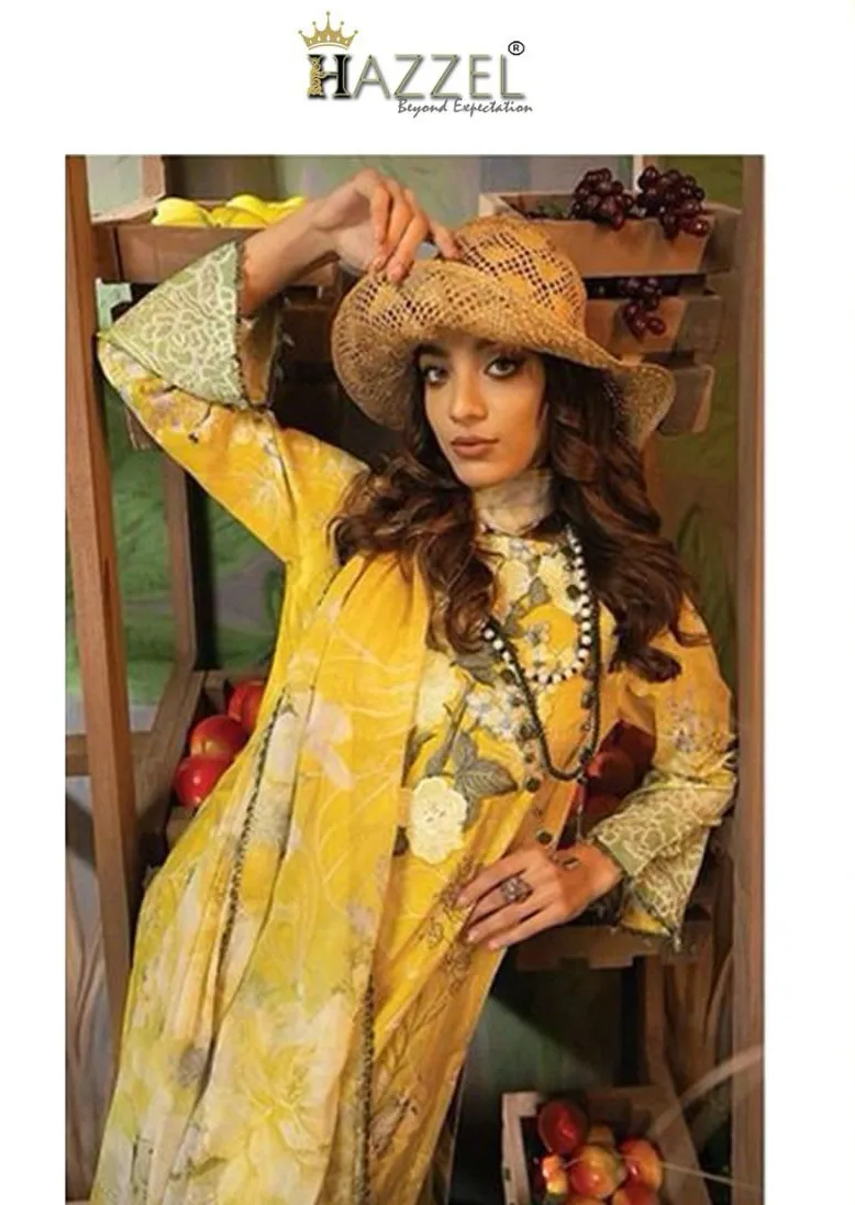 Hazzel 021 Cotton Dupatta Wholesale Pakistani Salwar Suit Collection