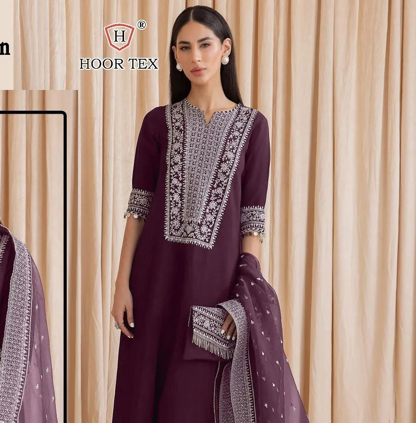Hoor Tex H-210 A To E Faux Georgette Wholesale Pakistani Salwar Suit Collection