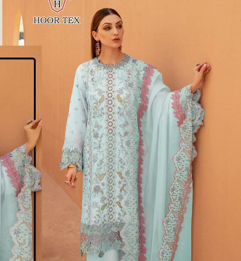 Hoor Tex H-307 Heavy Cotton Wholesale Pakistani Salwar Suit Collection