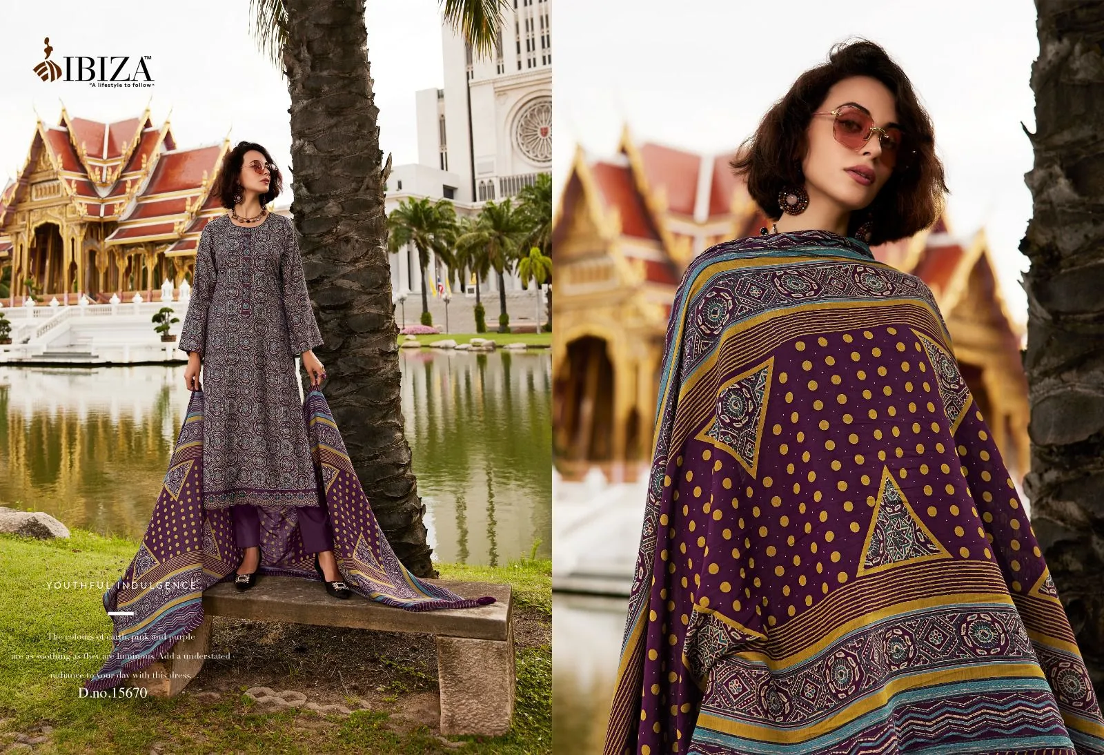 Ibiza Ajrakh Story Pure Viscose Muslin Wholesale Unstitched Suit Collection - Image 7