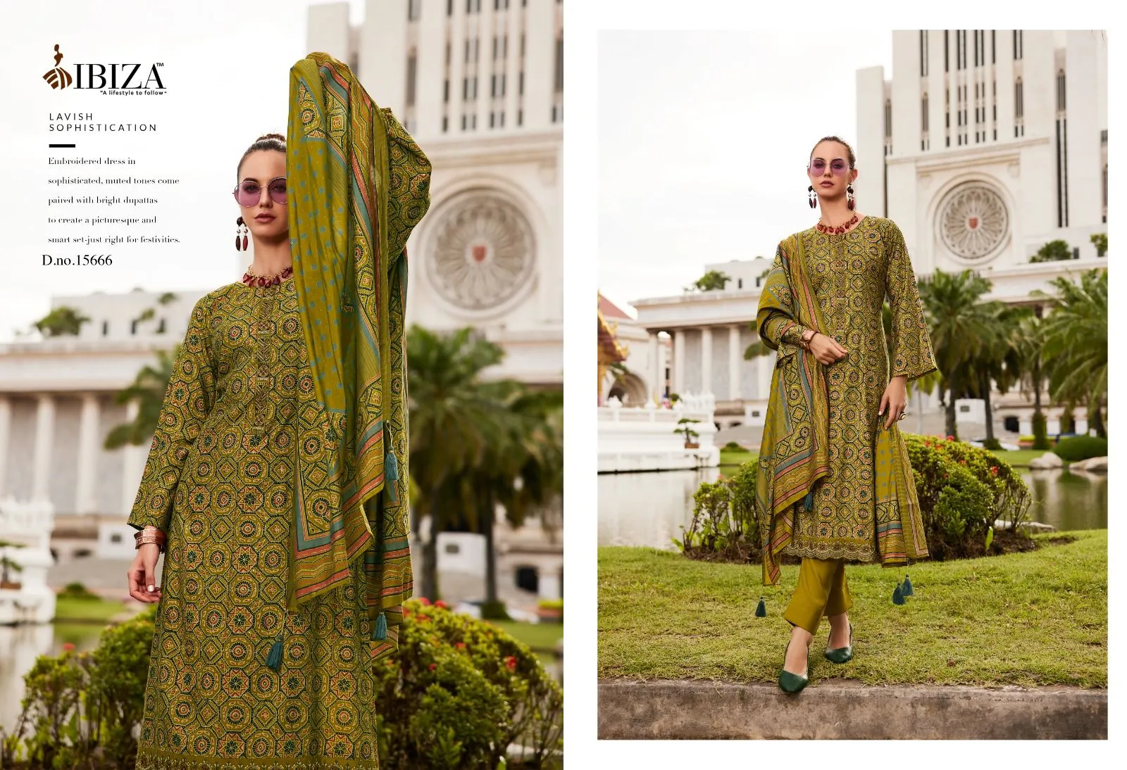 Ibiza Ajrakh Story Pure Viscose Muslin Wholesale Unstitched Suit Collection - Image 8