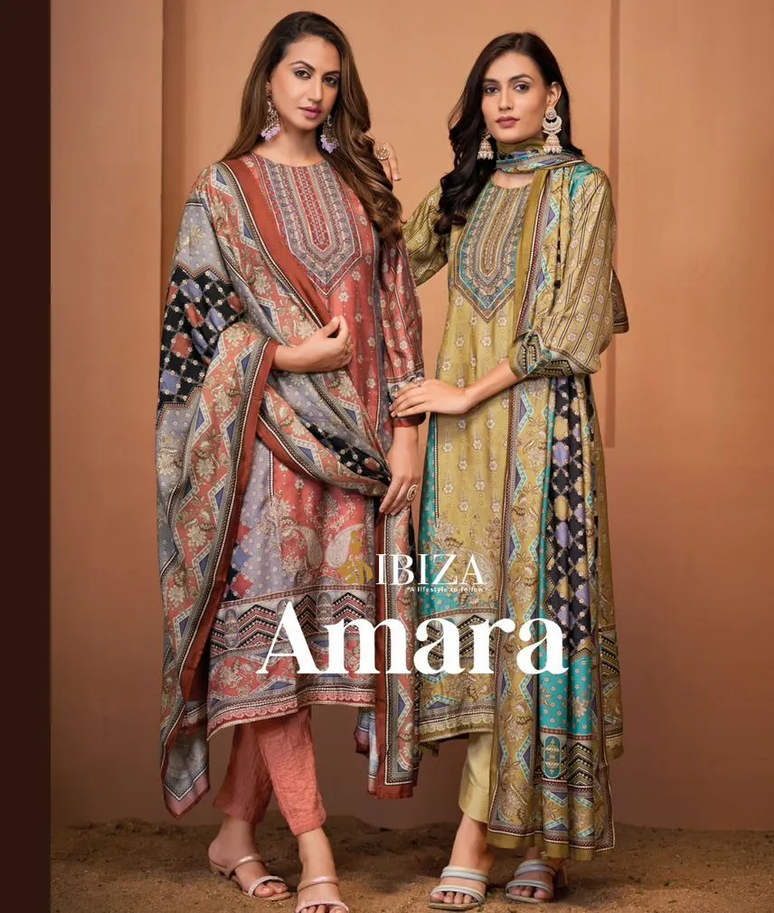 Ibiza Amara Pure Bamberg Muslin Wholesale Unstitched Salwar Suit Collection