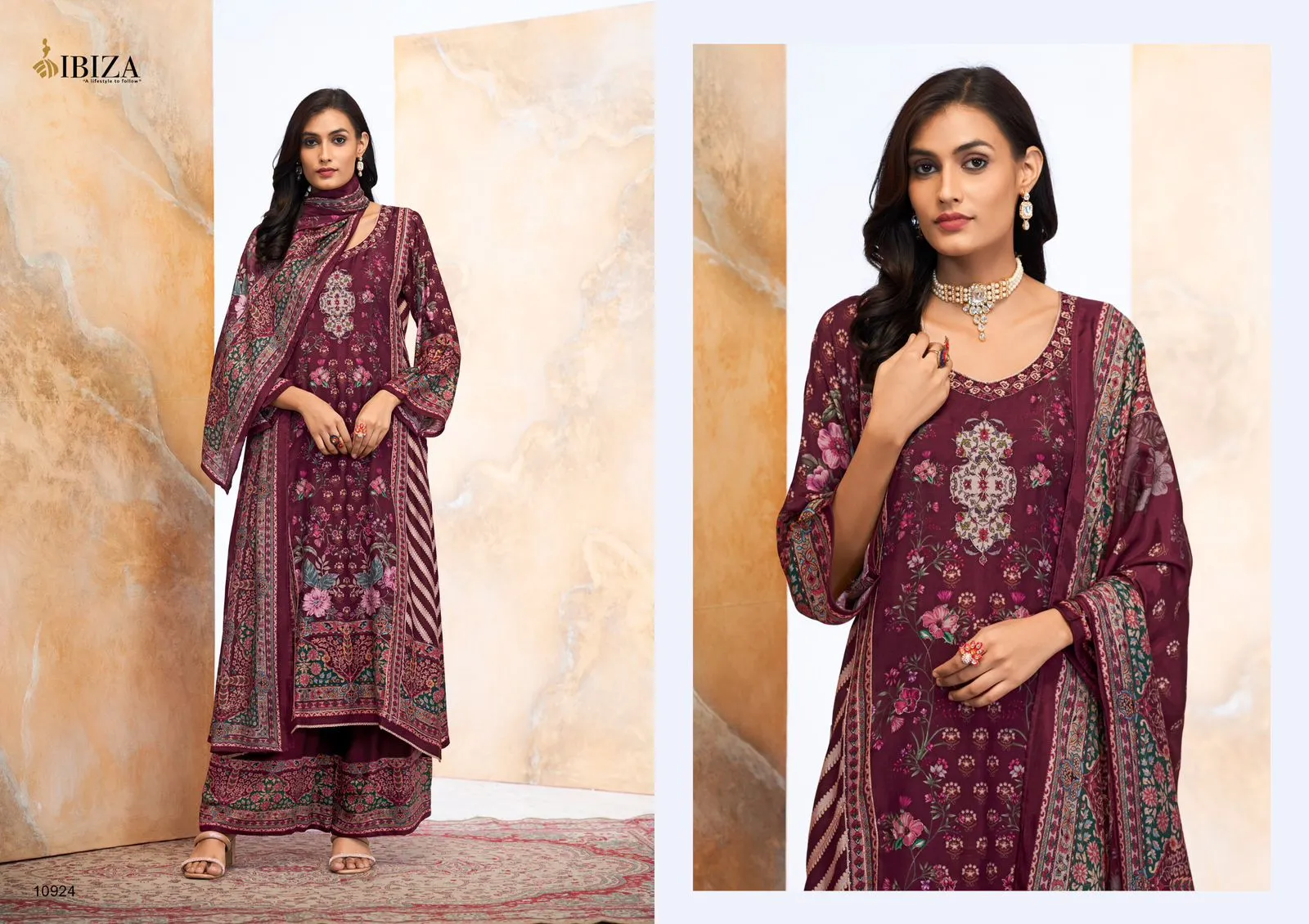Ibiza FalakPure Bamberg Muslin Wholesale Unstitched Salwar Suit Collection - Image 2