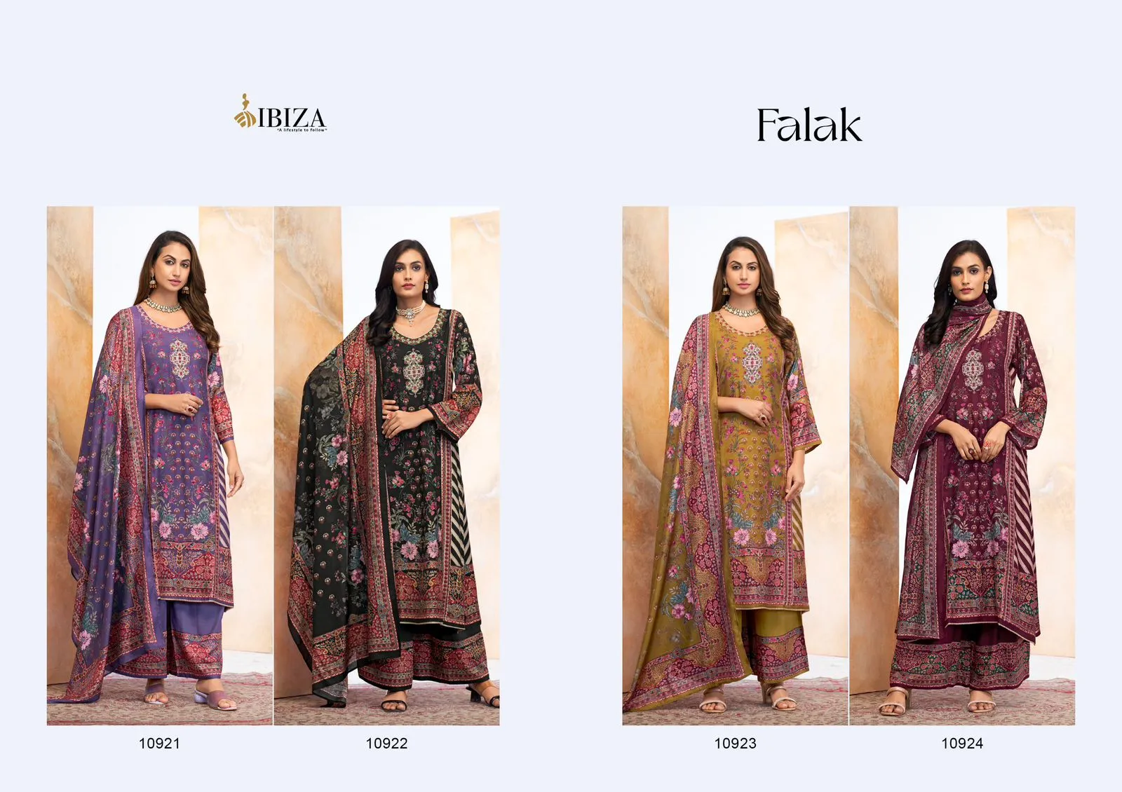 Ibiza FalakPure Bamberg Muslin Wholesale Unstitched Salwar Suit Collection - Image 3