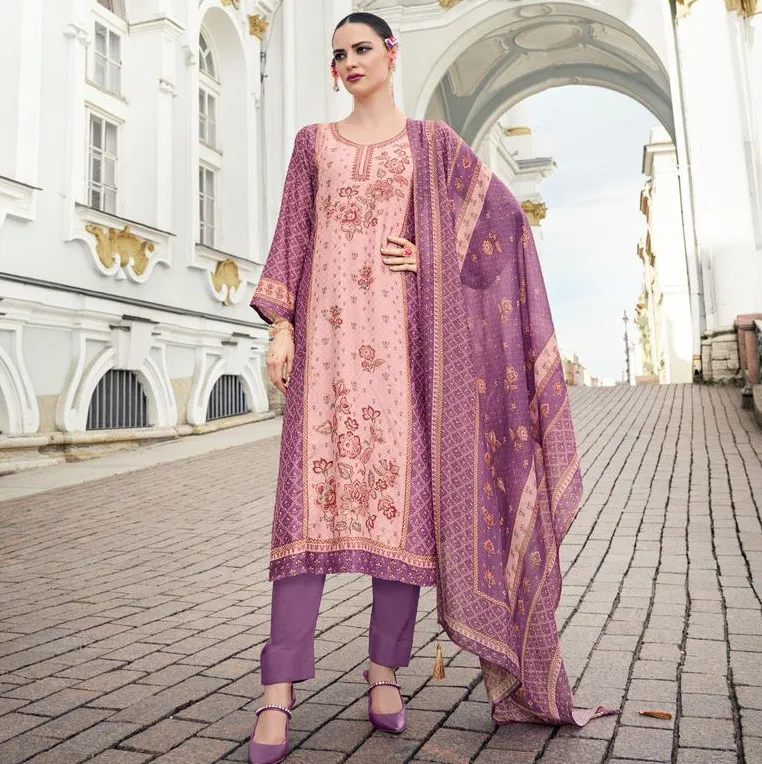 Ibiza Iznik Vol 4 Muslin Digital Printed Wholesale Designer Suit Collection