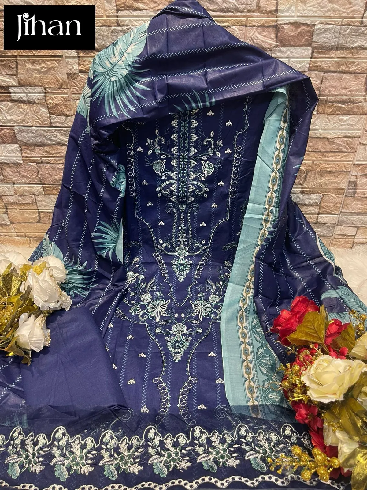 Jihan 3403 Chiffon Dupatta Wholesale Pakistani Salwar Suit Collection