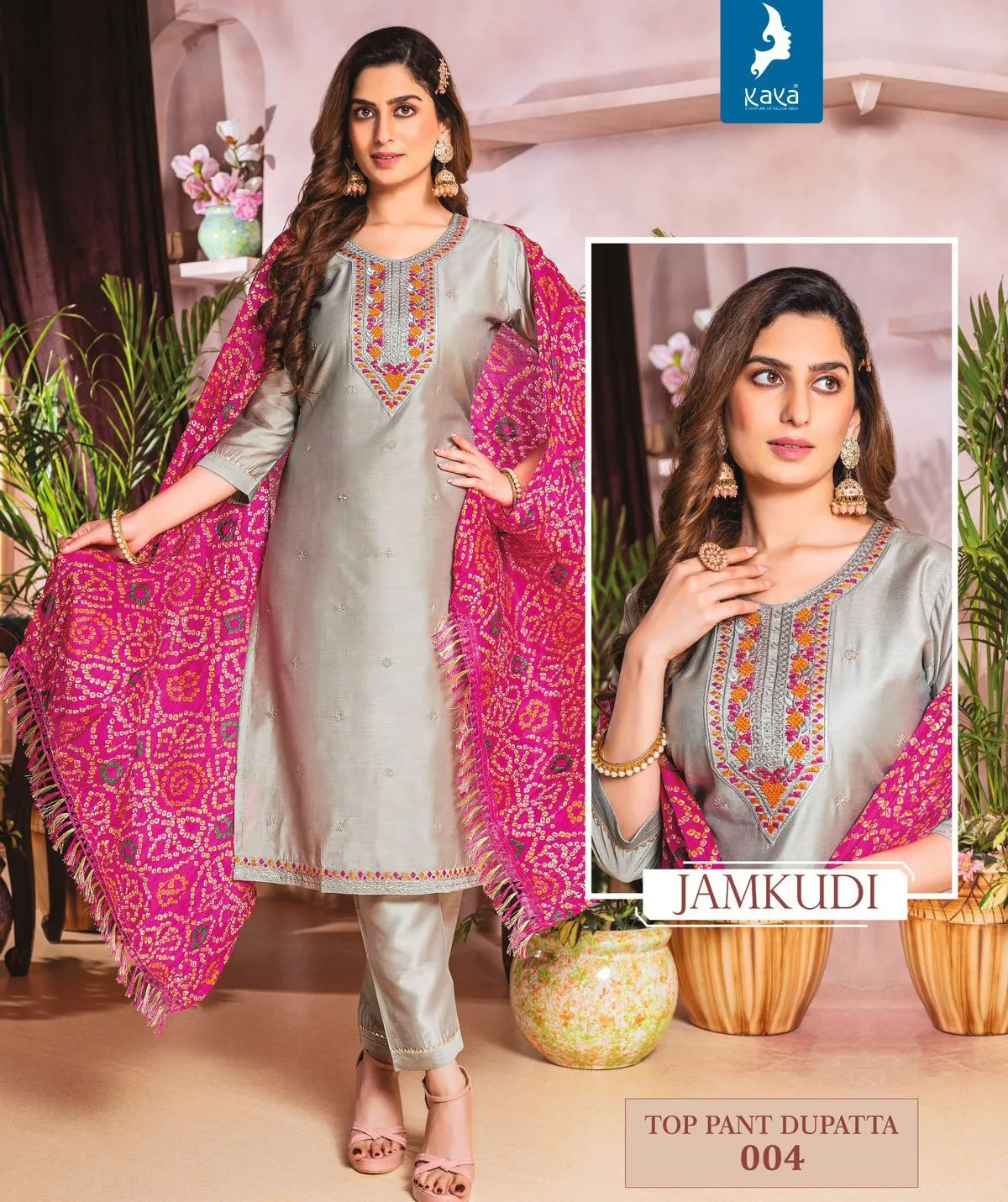 Kaya Jamkudi Chanderi Silk Wholesale Readymade Salwar Suit Collection