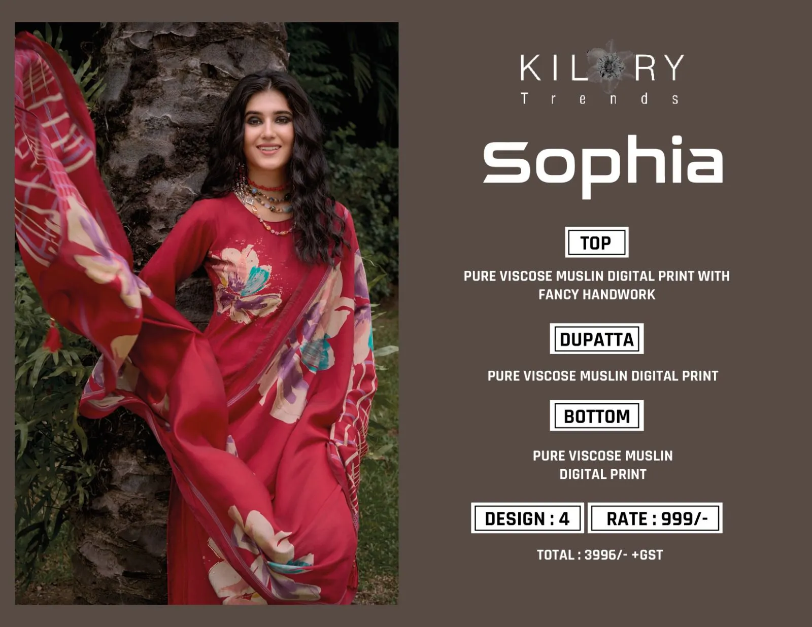 Kilory Sophia Viscose Muslin Digital Printed Wholesale Designer Salwar Suit Collection - Image 6