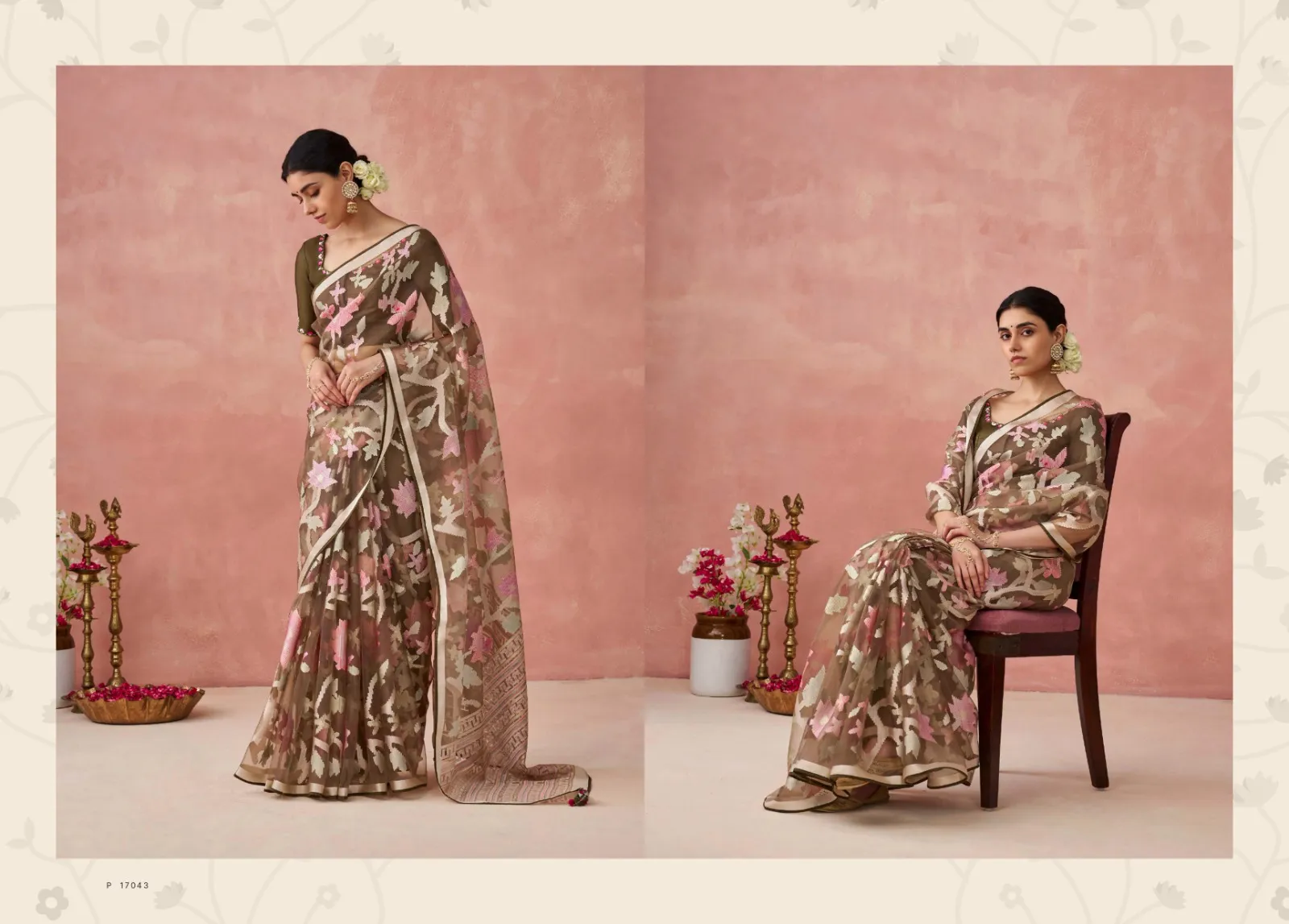 Kimora Meera Premium Vol15 Soft Brasso Organza Wholesale Fancy Sarees Collection — Wholesale Sarees, Kimora wholesale from Surat - Gallery Image 6