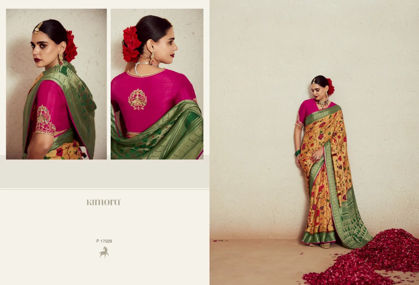 Kimora Meera Vol 14 Silk Brasso Wholesale Sarees Collection — Wholesale Sarees, Kimora wholesale from Surat — view 10