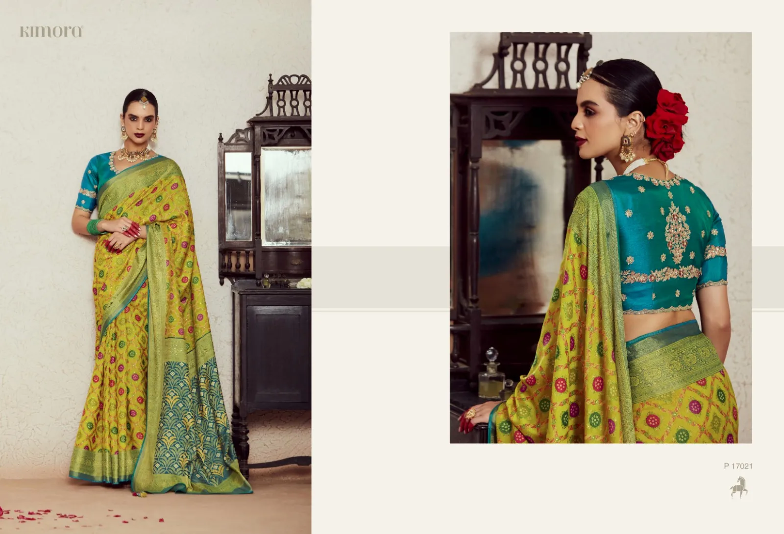 Kimora Meera Vol 14 Silk Brasso Wholesale Sarees Collection — Wholesale Sarees, Kimora wholesale from Surat — view 3