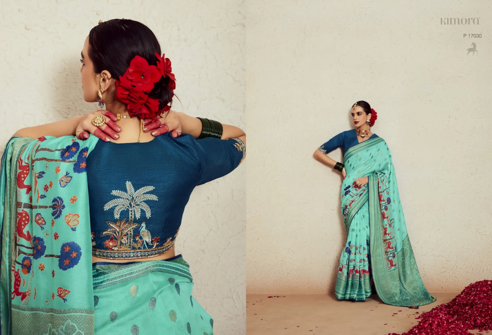 Kimora Meera Vol 14 Silk Brasso Wholesale Sarees Collection — Wholesale Sarees, Kimora wholesale from Surat — view 4