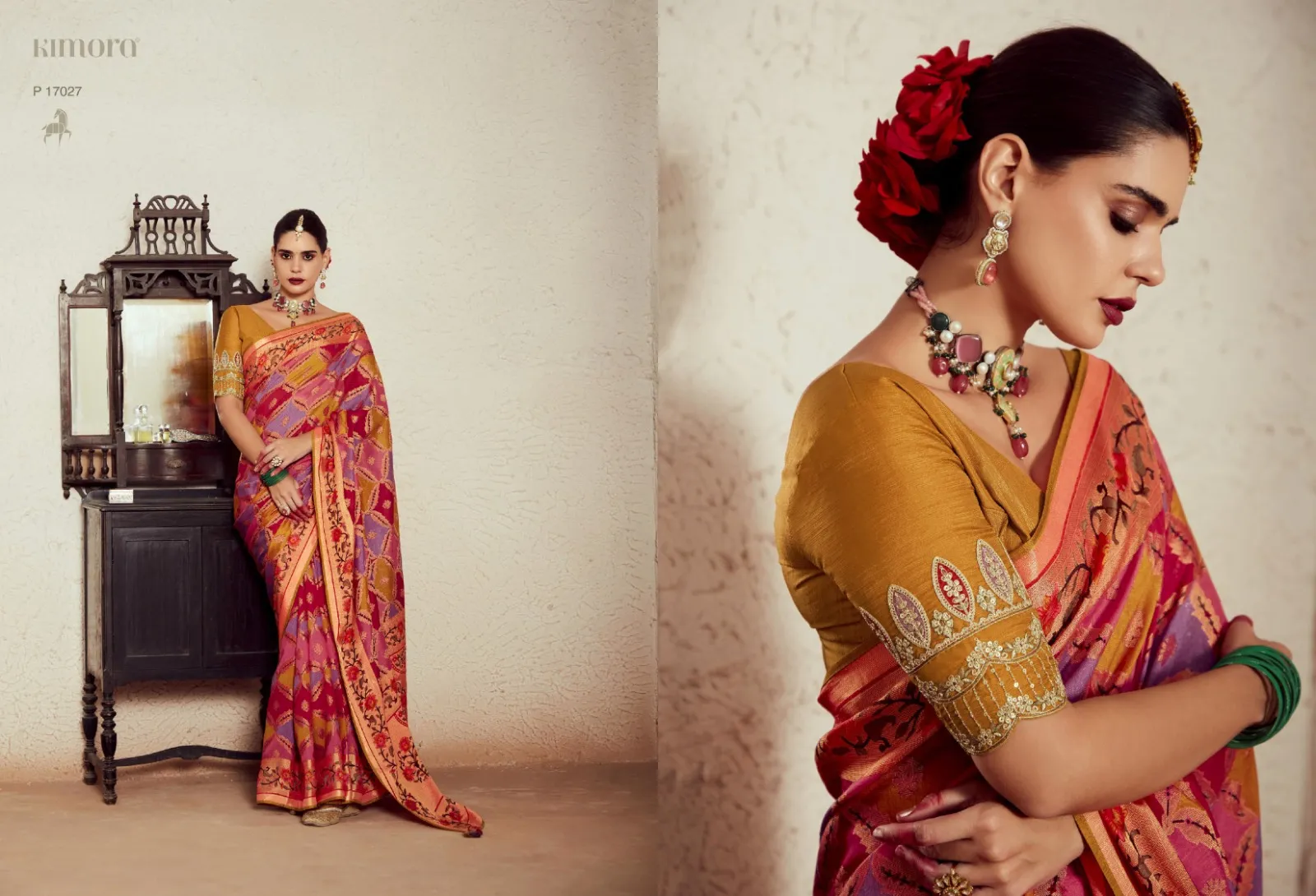 Kimora Meera Vol 14 Silk Brasso Wholesale Sarees Collection — Wholesale Sarees, Kimora wholesale from Surat — view 5