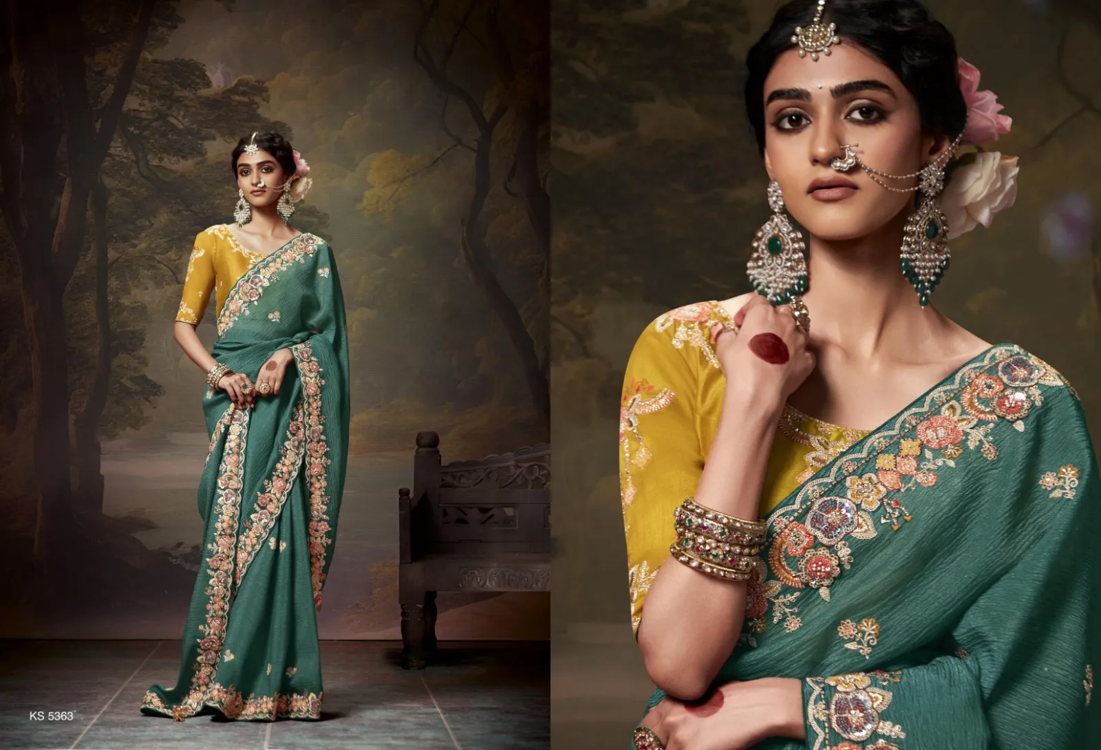 Kimora Naveli Designer Wholesale Fancy Sarees Collection — Wholesale Sarees, Kimora wholesale from Surat — view 2