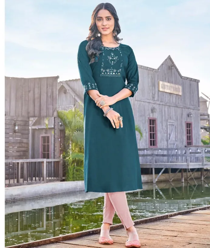 Koodee Morni Heavy Rayon Wholesale Fancy Kurti Collection
