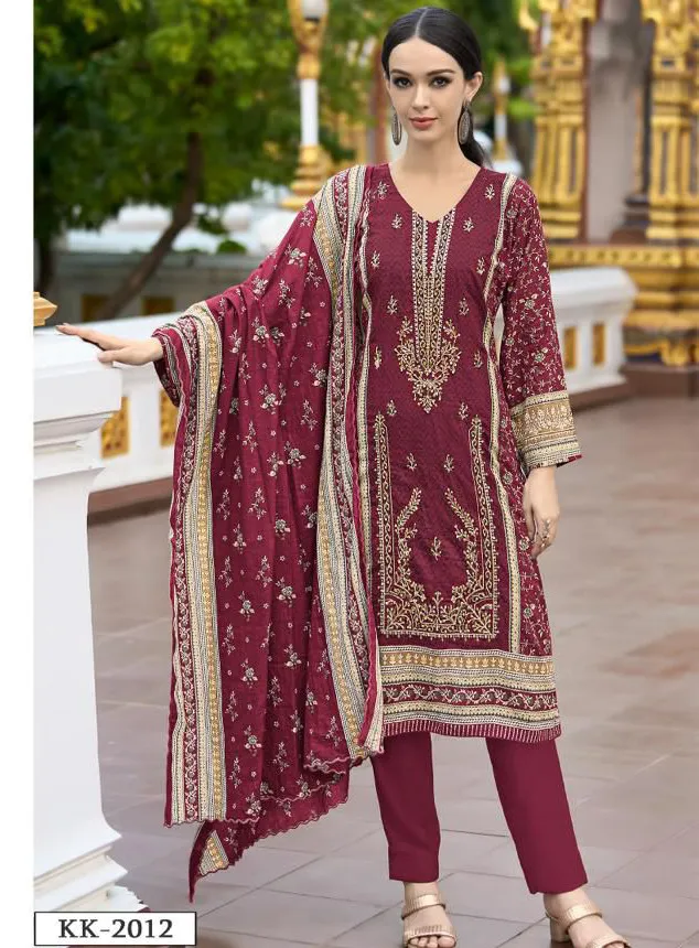 Kross 2012 A And B Chiffon Dupatta Wholesale Pakistani Salwar Suit Collection