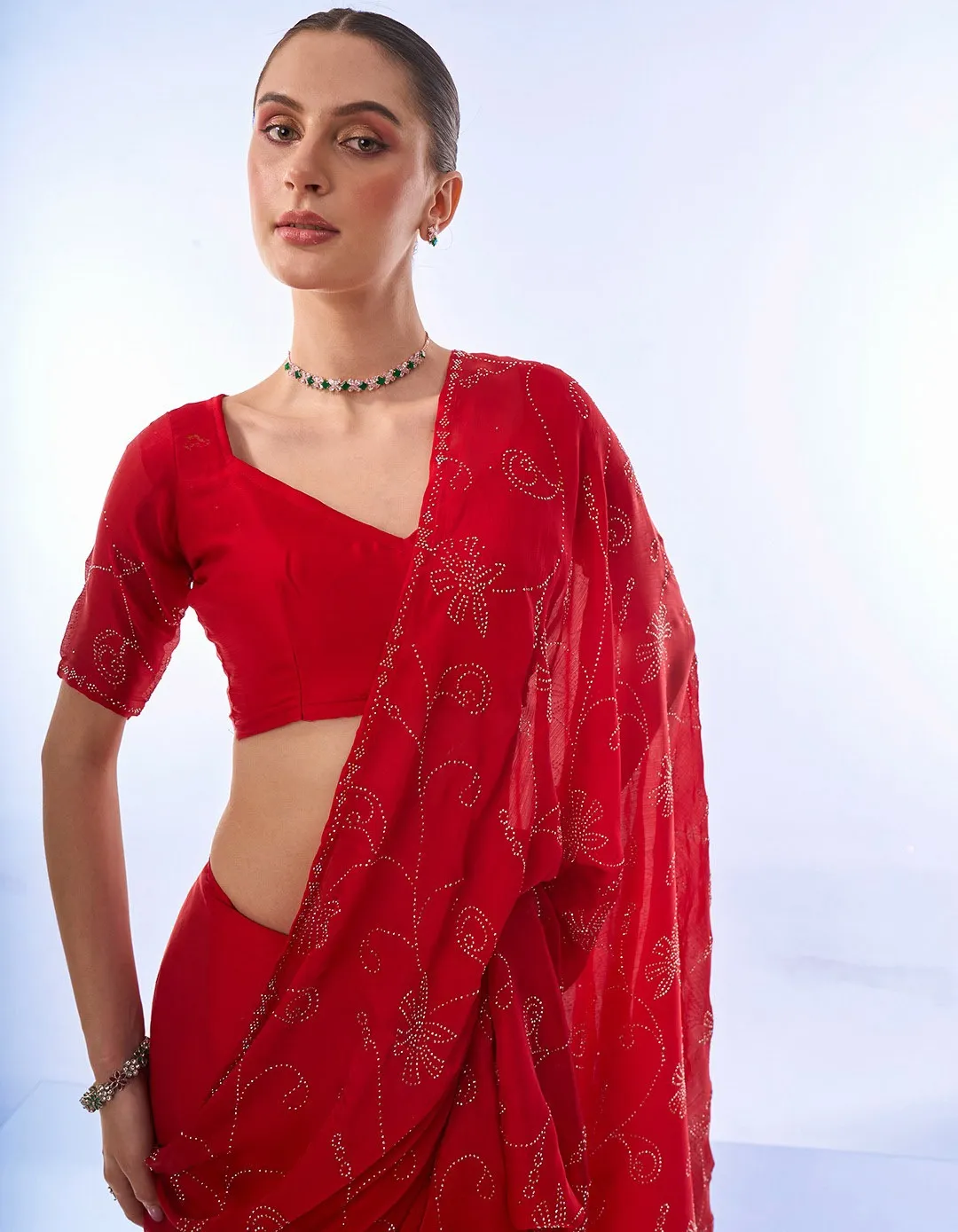 Laxminam Op-500 Chiffon Wholesale Fancy SareesCollection — Wholesale Sarees, Vardan Ethnic wholesale from Surat — view 1
