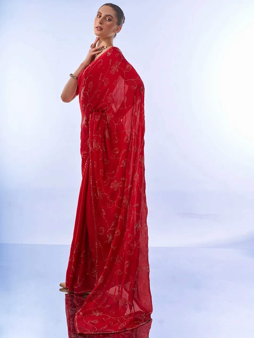 Laxminam Op-500 Chiffon Wholesale Fancy SareesCollection — Wholesale Sarees, Vardan Ethnic wholesale from Surat - Gallery Image 2