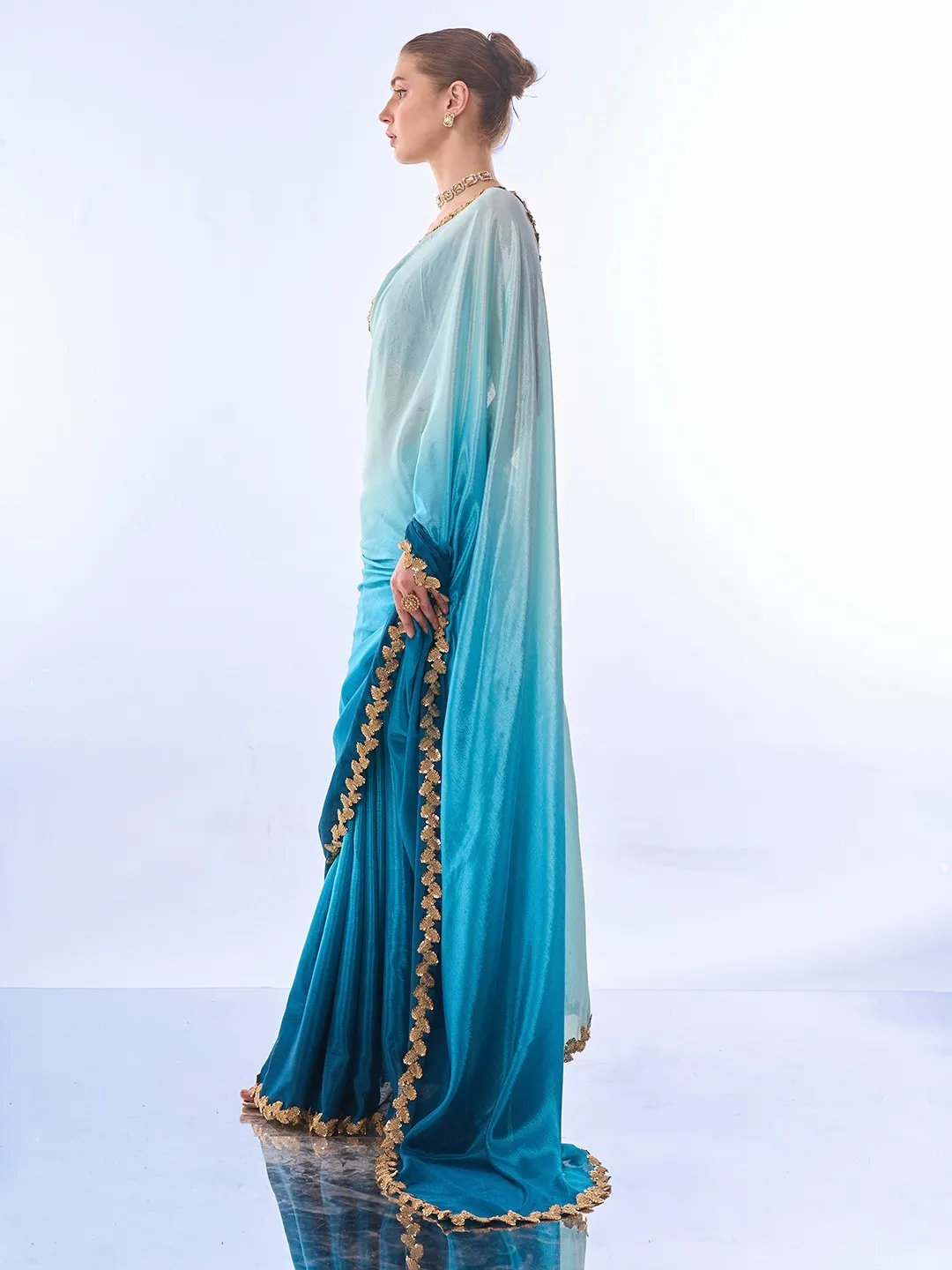 Laxminam Op-503 Chinnon Wholesale Fancy SareesCollection — Wholesale Sarees, Vardan Ethnic wholesale from Surat — view 4