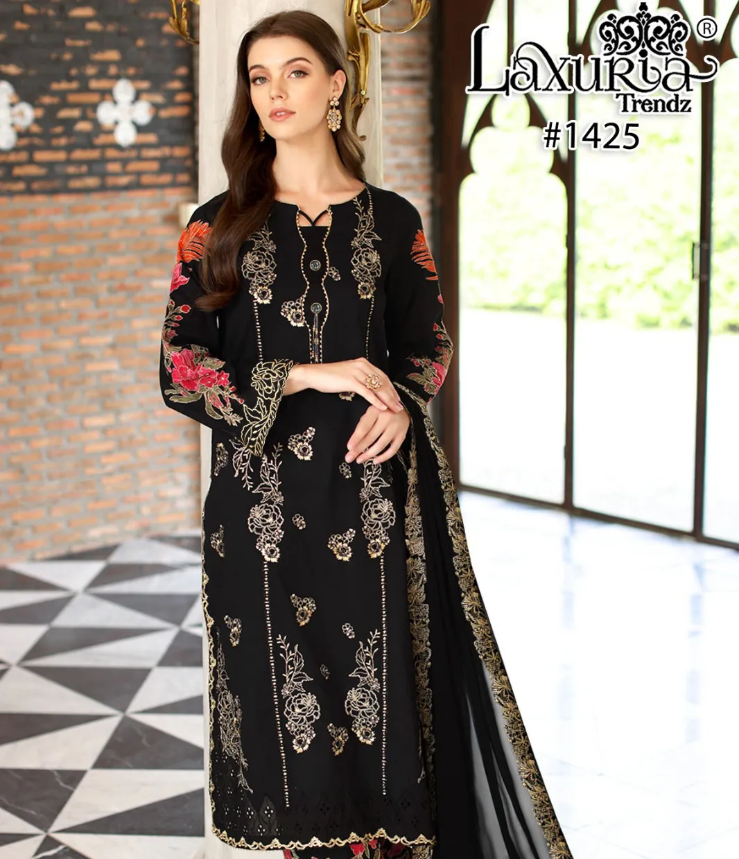 Laxuria Trendz 1425 Georgette Tunic Wholesale Pakistani FReadymade Salwar Suit Collection
