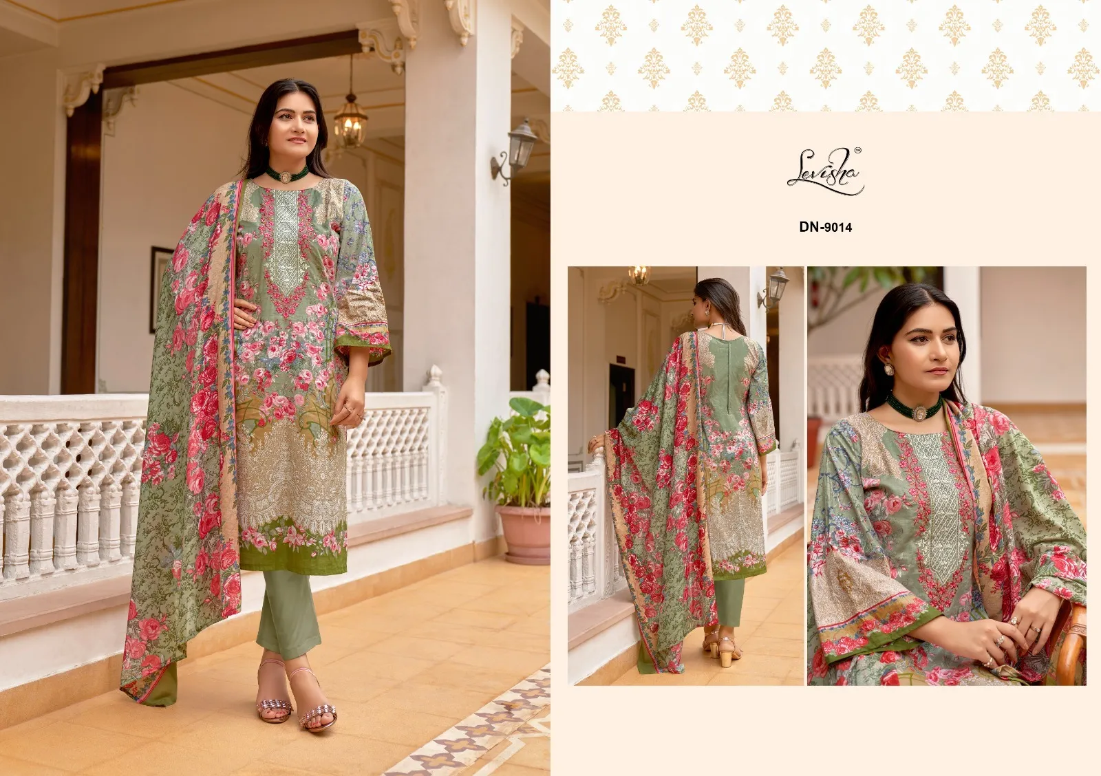 Levisha Naira Nx Vol 9 Cambric Cotton Printed Wholesale Pakistani Salwar Suit Collection - Image 2