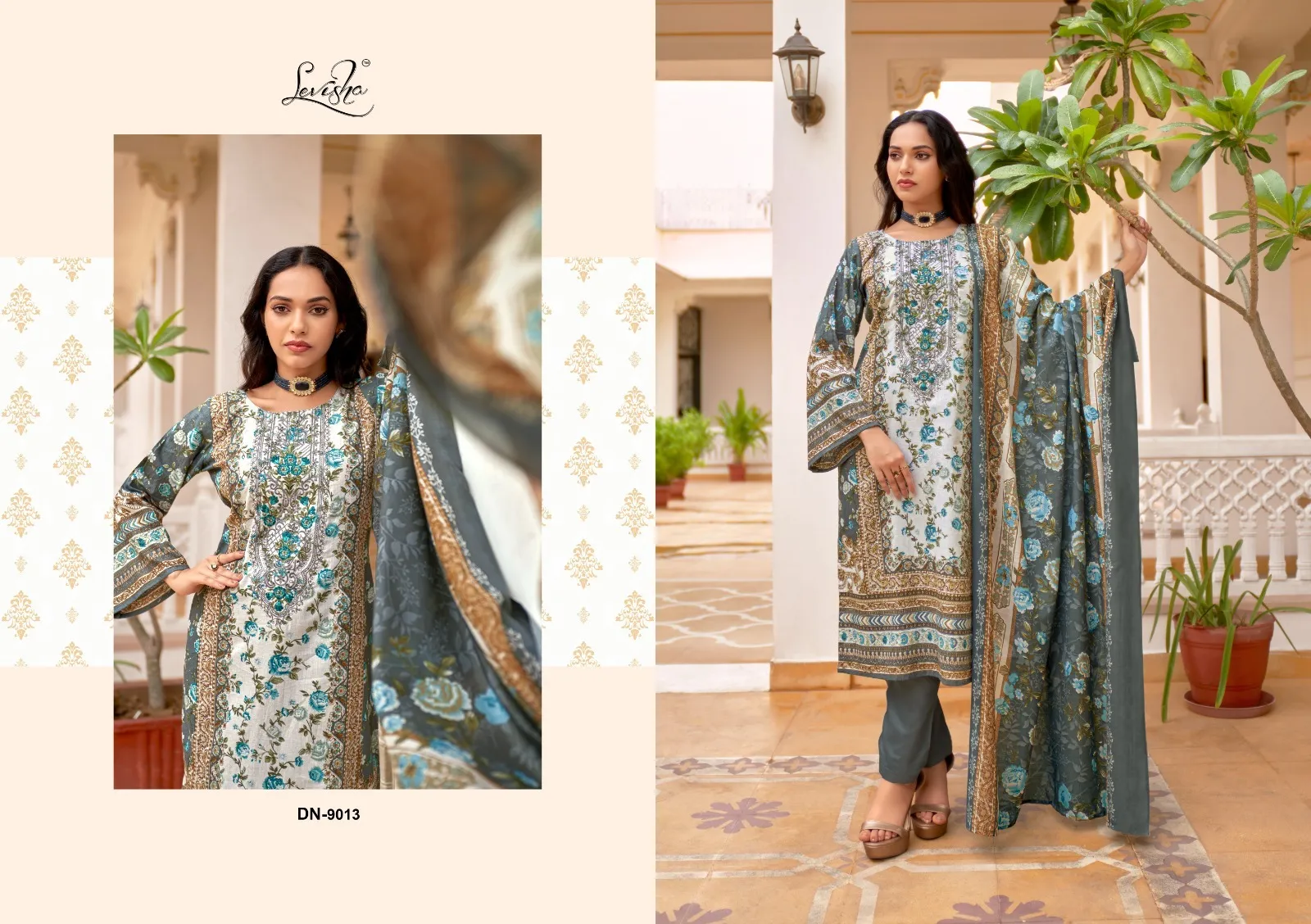 Levisha Naira Nx Vol 9 Cambric Cotton Printed Wholesale Pakistani Salwar Suit Collection - Image 8