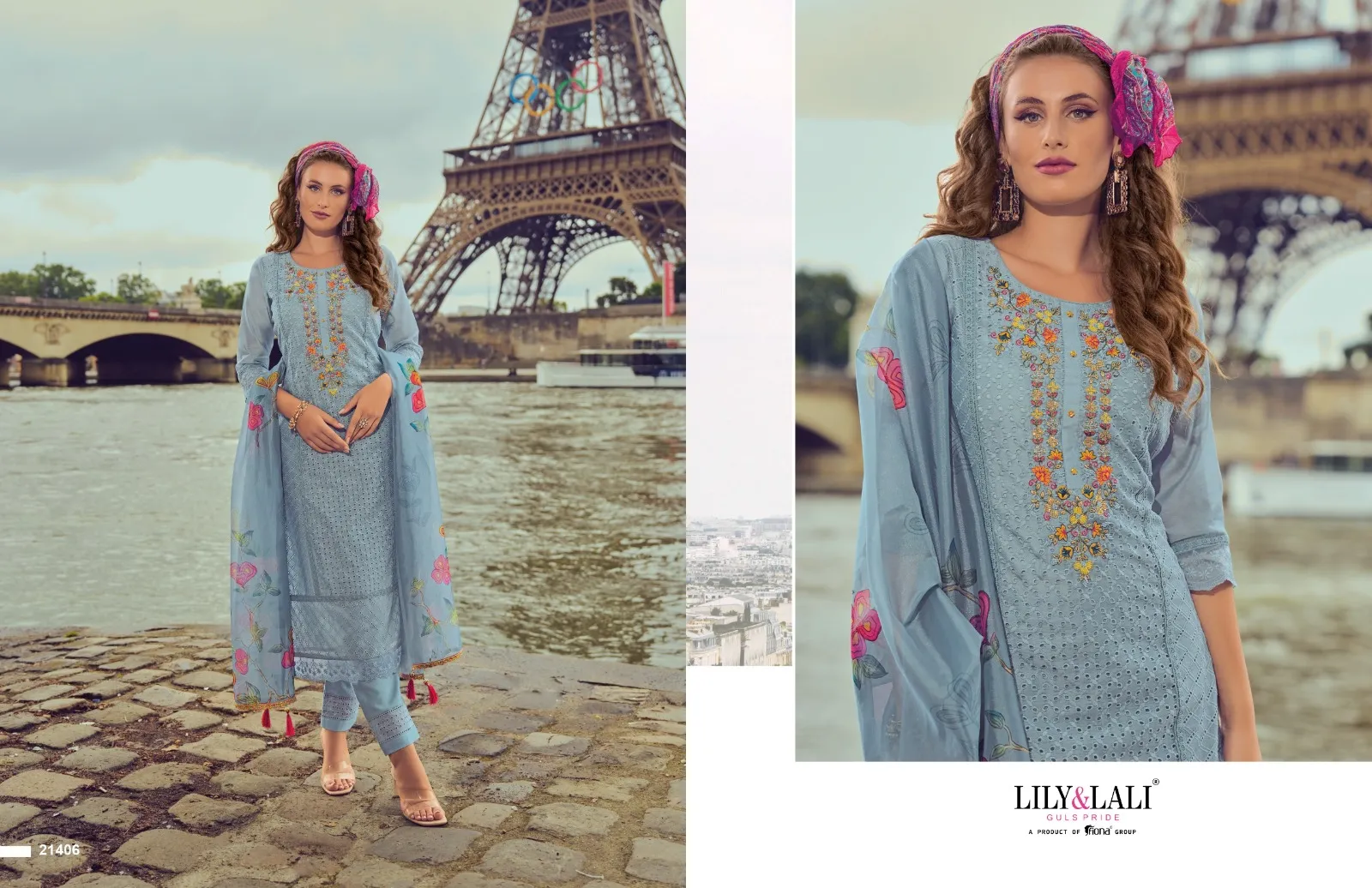 Lily And Lali Nusrat Chanderi Silk Wholesale Readymade Salwar Suit Collection - Image 8