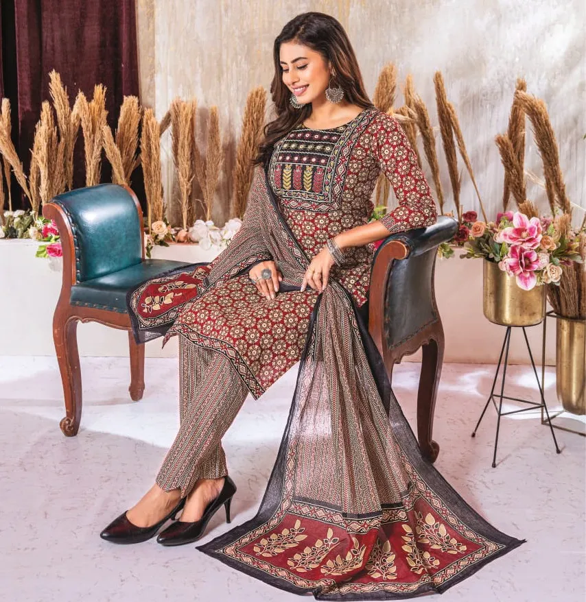 Mayur Ajarakh Vol 3  Pure Cotton Aarakh Print Wholesale Designer Readymade Salwar Suit Collection