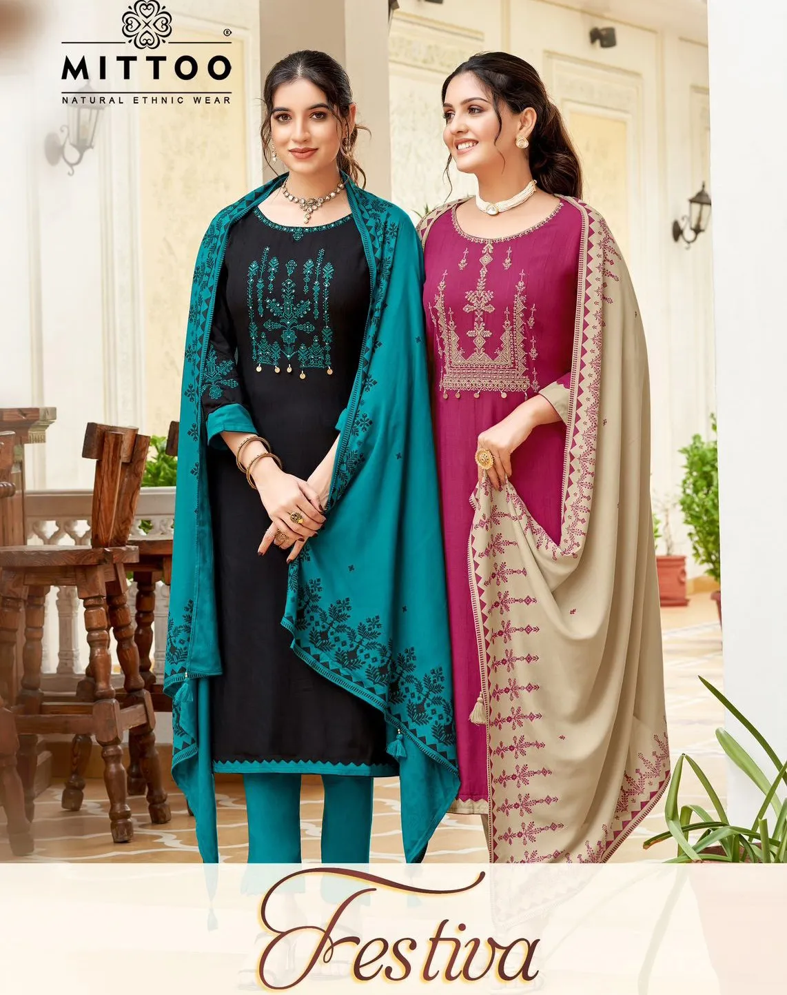 Mittoo Festiva Rayon Weaving Wholesale Readymade Salwar Suit Collection