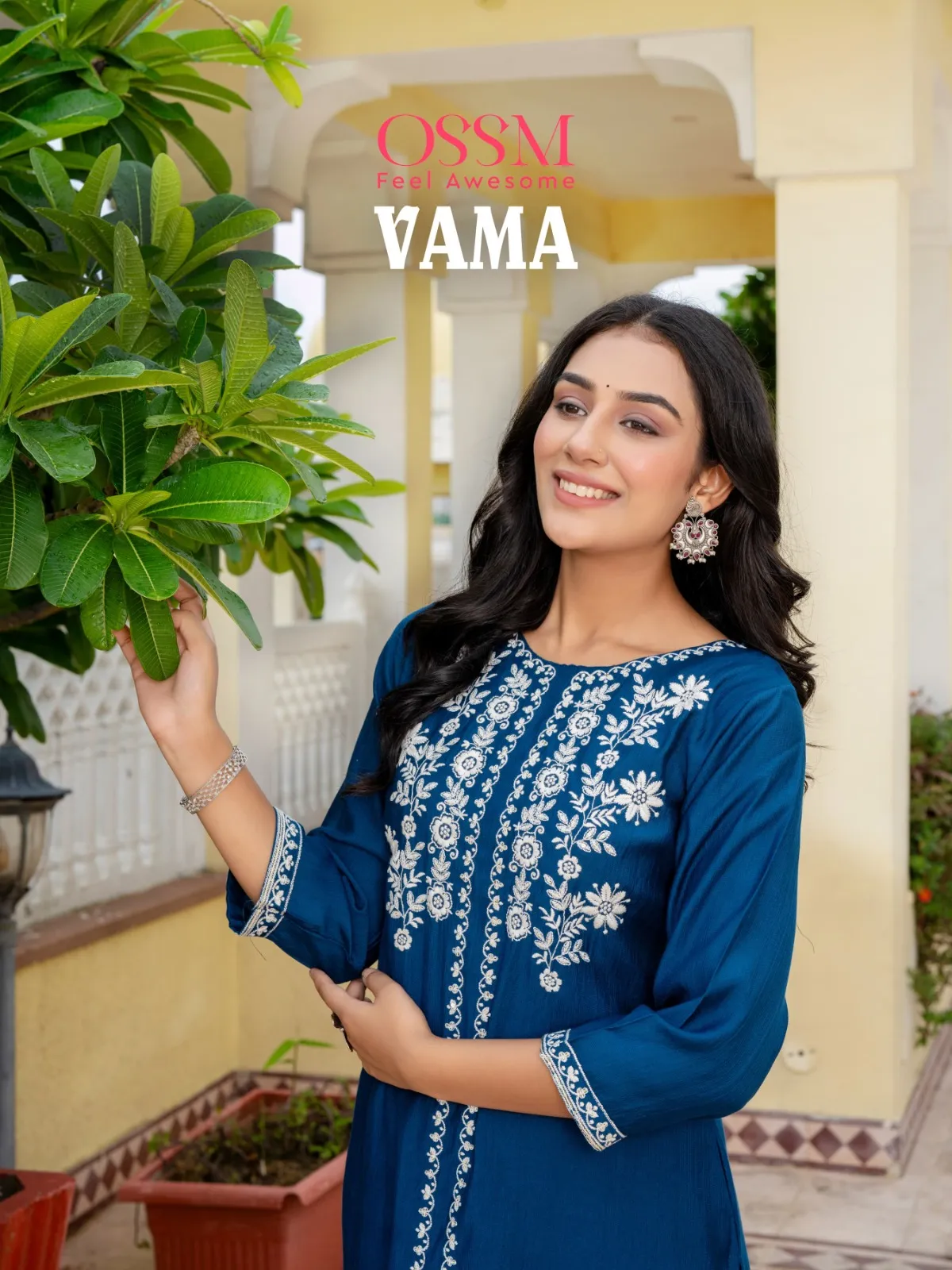 Ossm Vama Viscos Vetican Silk Wholesale Designer Kurti With Pant Collection