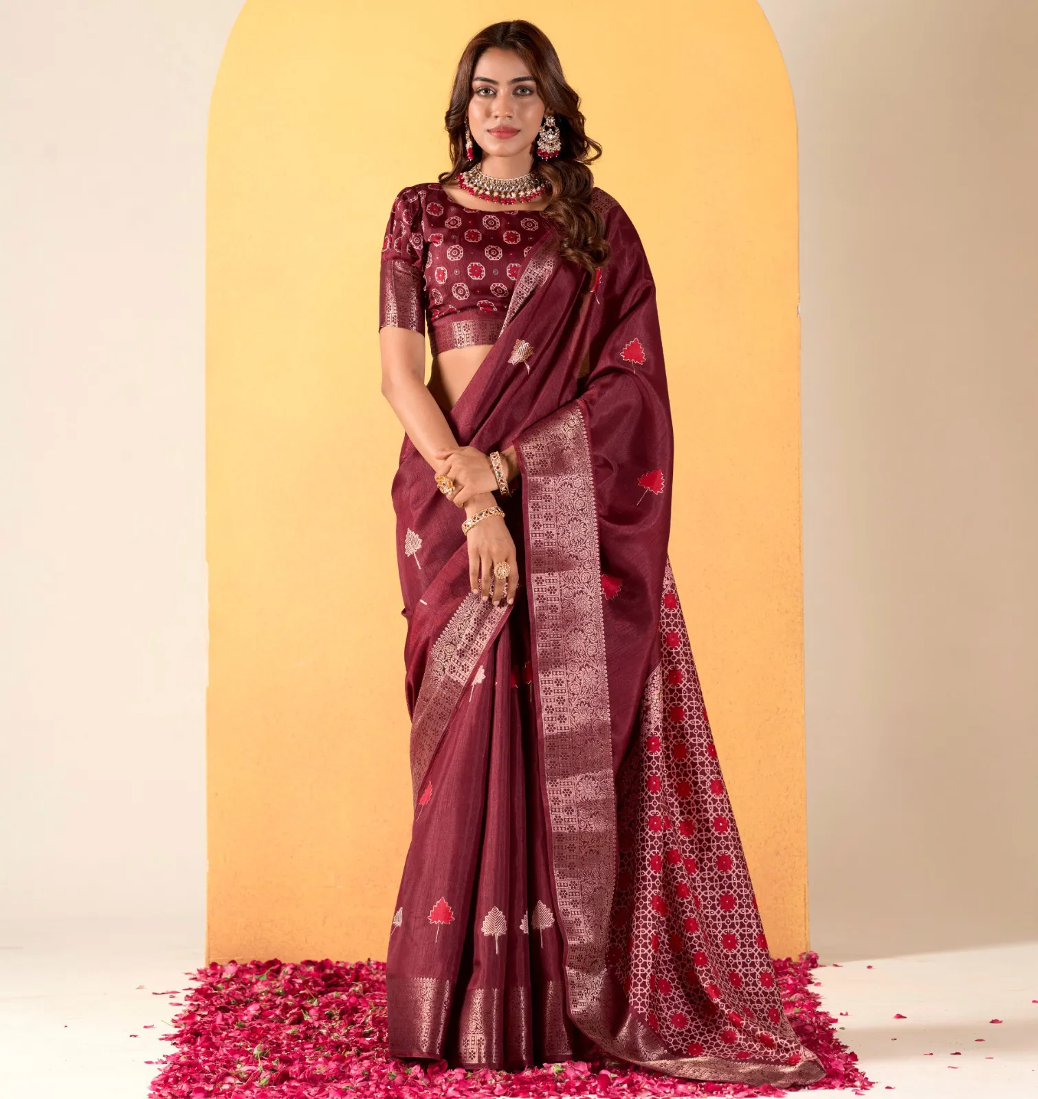 Rajpath Chocolate Dola Silk Wholesale Fancy Sarees Collection