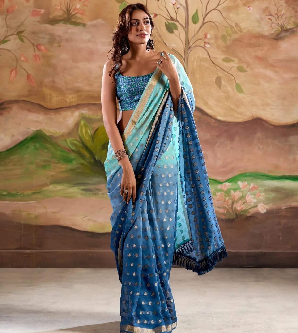 Rajpath Merigold Silk Georgette silk Wholesale Fancy Sarees Collection