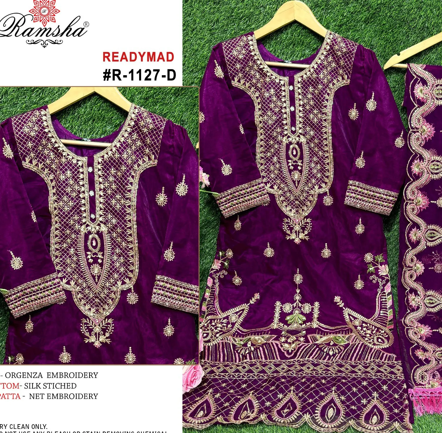 Ramsha R-1127 Nx Organza Wholesale Pakistani Readymade Salwar Suit Collection