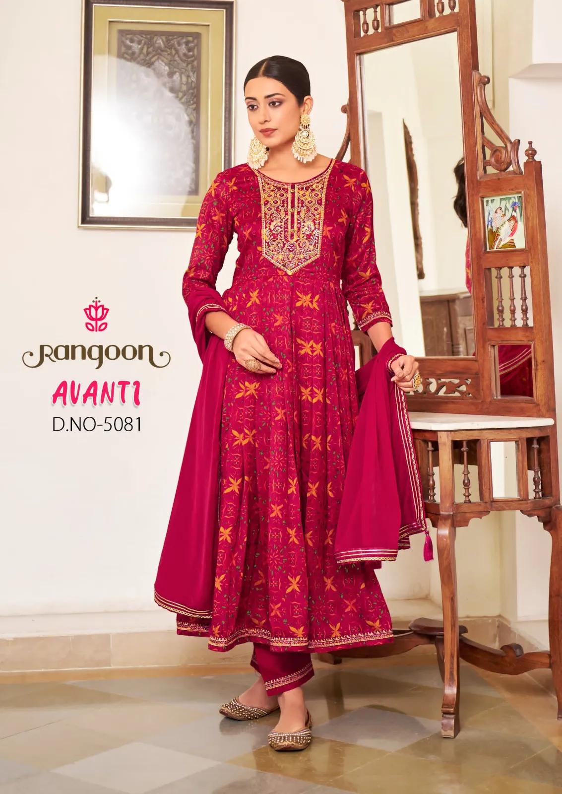 Rangoon Avanti Silk Karachi Cotton Wholesale Readymade Salwar Suit Collection - Image 5
