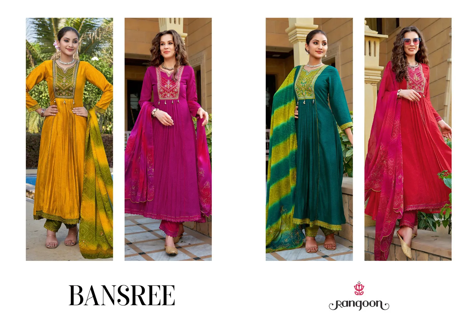 Rangoon Bansree Silk Wholesale Readymade Salwar Suit Collection - Image 3