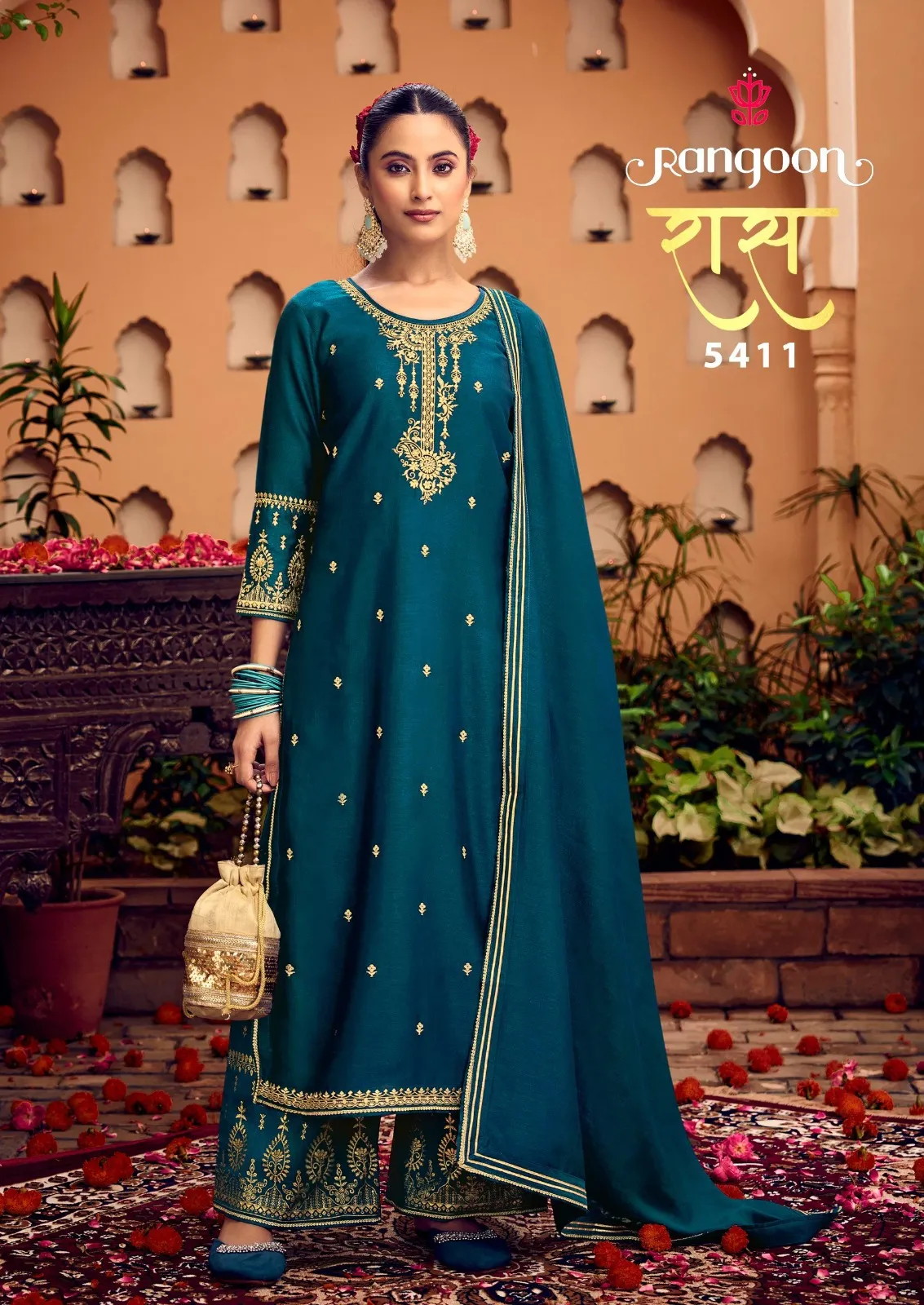Rangoon Ras Silk Wholesale Readymade Salwar Suit Collection - Image 2