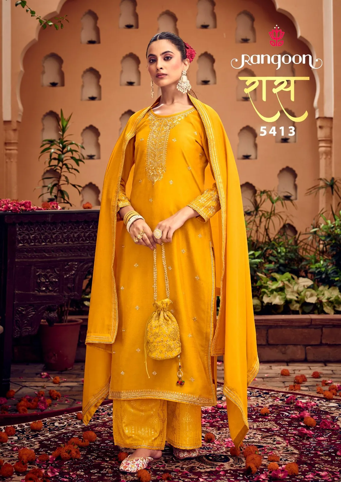 Rangoon Ras Silk Wholesale Readymade Salwar Suit Collection - Image 4