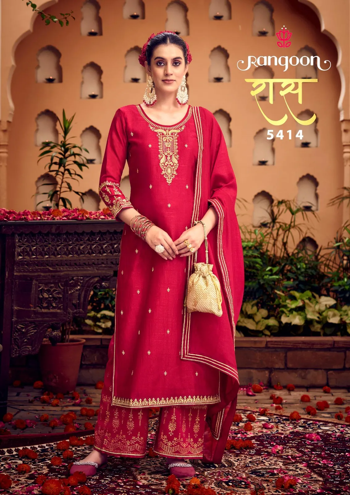 Rangoon Ras Silk Wholesale Readymade Salwar Suit Collection - Image 5