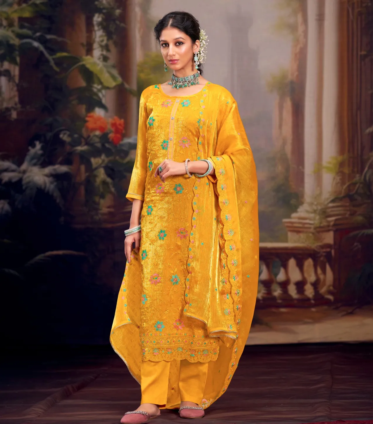 riple Aaa Kalgi Silk Fancy Wholesale Unstitched Suit Collection