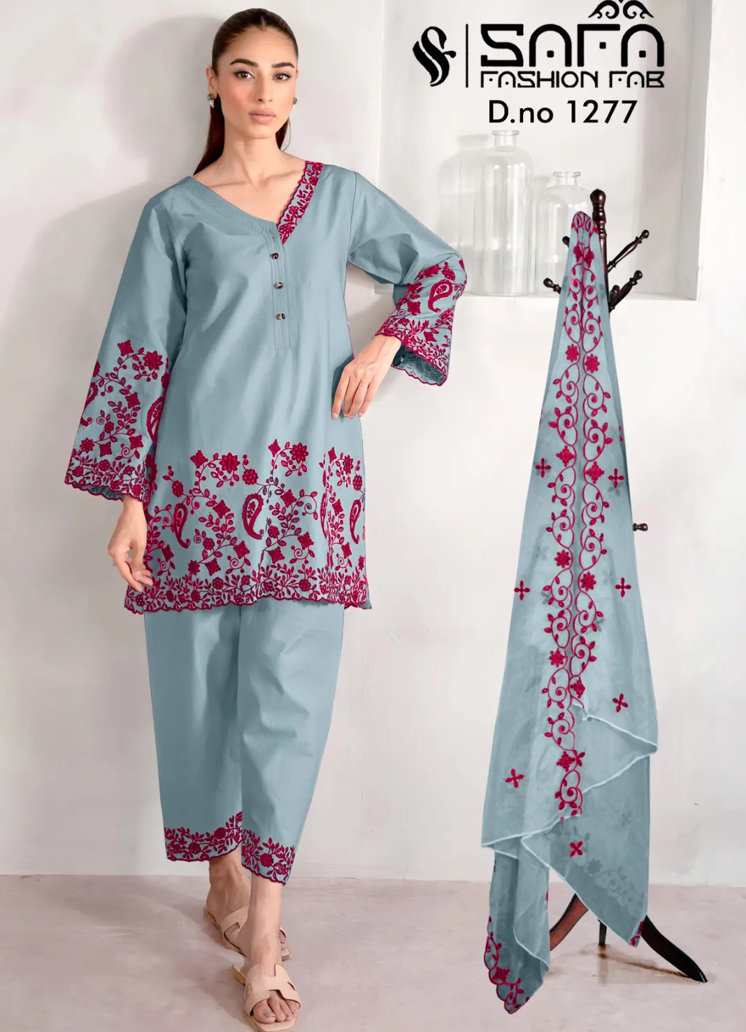 Safa Fashion Fab 1277 Wholesale Pakistani Readymade Suit Collection — Wholesale Readymade Suit, Vardan Ethnic wholesale from Surat — view 1