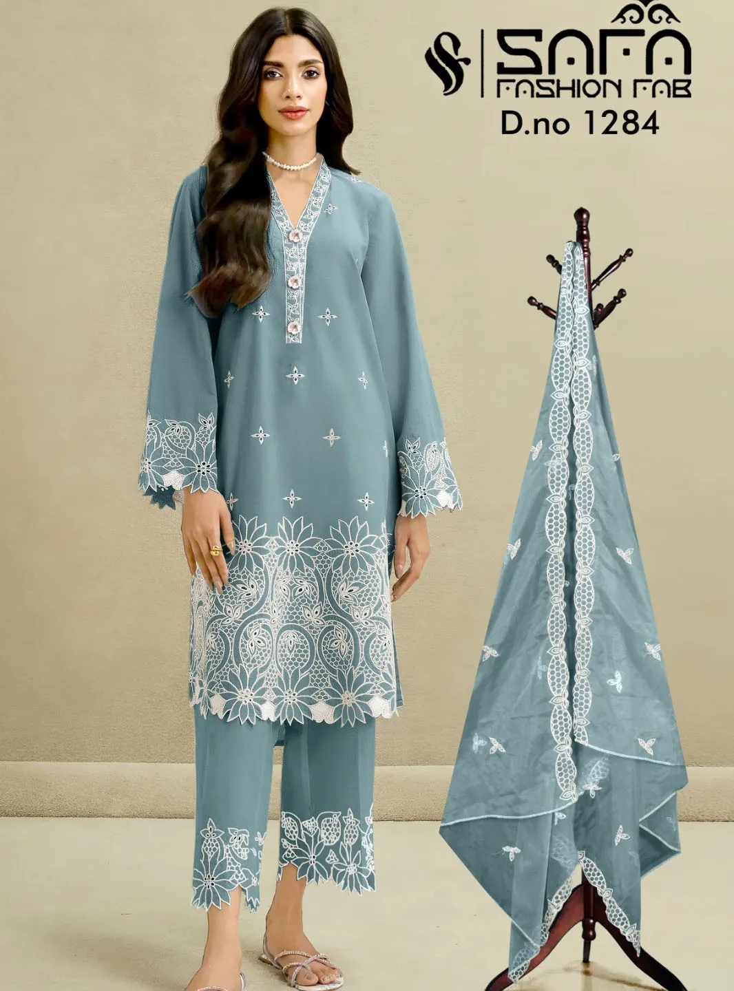 Safa Fashion Fab 1284 Viscose Wholesale Pakistani Readymade Salwar Suit Collection