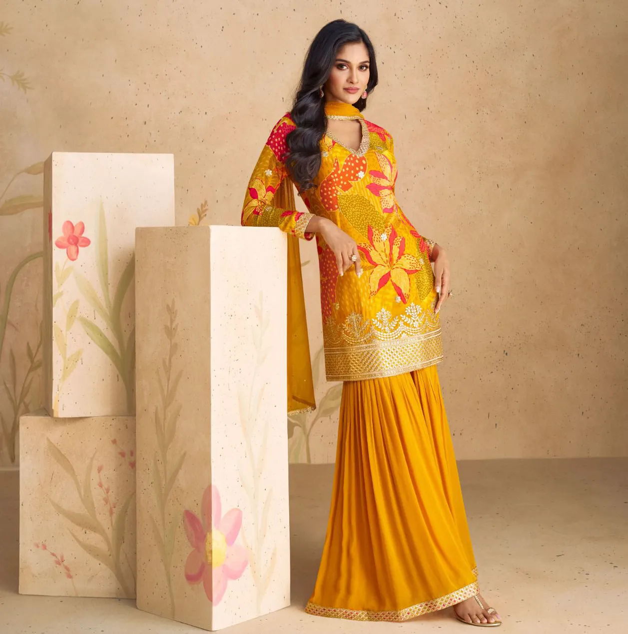 Sayuri Designer Sangam Real Chinon Silk Wholesale Readymade Suit Collection